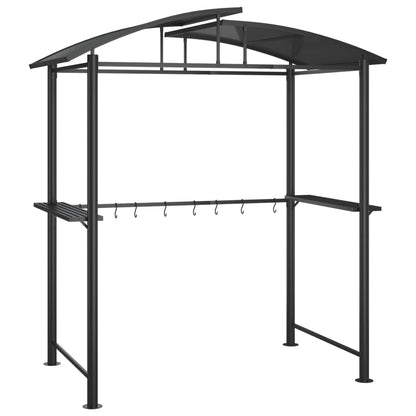 BBQ Gazebo Anthracite Steel Large Seats Many BBQ Gazebo