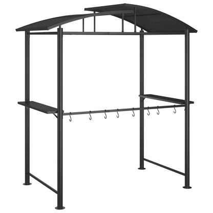 BBQ Gazebo Anthracite Steel Large Seats Many BBQ Gazebo