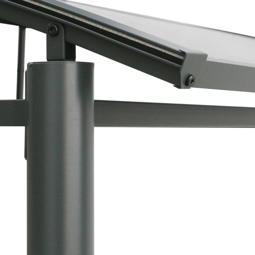 BBQ Gazebo Anthracite Steel Large Seats Many BBQ Gazebo