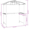 BBQ Gazebo with Side Shelves Anthracite 82.7"x44.9"x90.6" Steel
