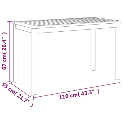 Garden Table | Natural Wood | Solid Acacia Wood | Medium | Durable