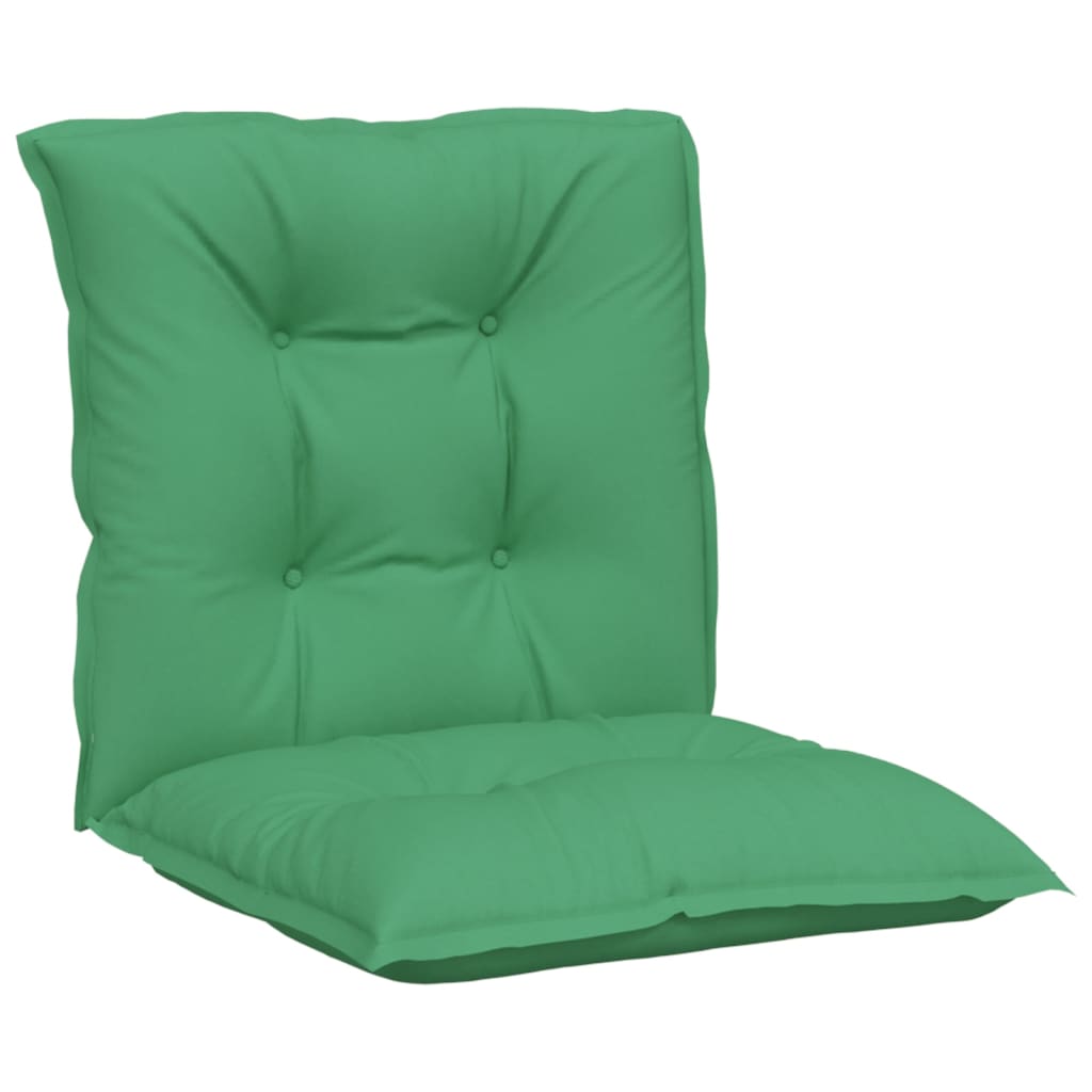 Garden Lowback Chair Cushions 2 pcs Green 100x50x7 cm Fabric