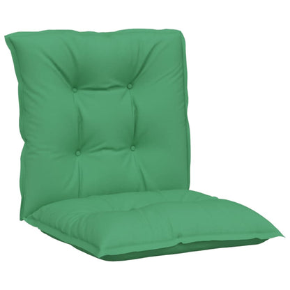 Garden Lowback Chair Cushions 2 pcs Green 100x50x7 cm Fabric