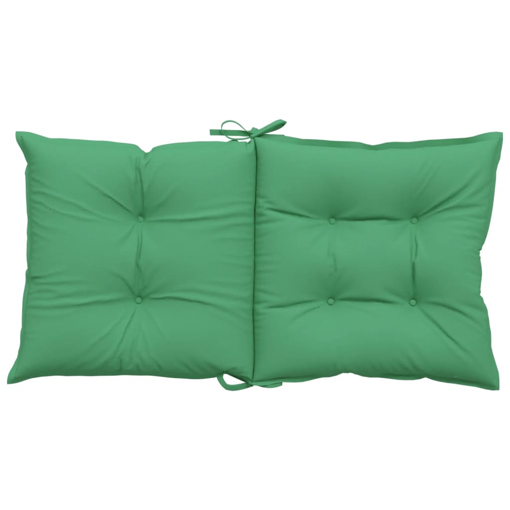 Garden Lowback Chair Cushions 2 pcs Green 100x50x7 cm Fabric