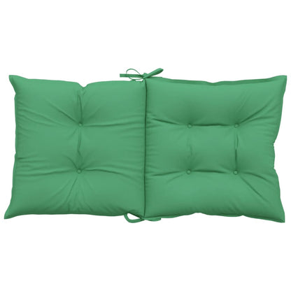 Garden Lowback Chair Cushions 2 pcs Green 100x50x7 cm Fabric