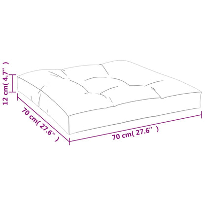 Pallet Cushion Taupe 70x70x12 cm Fabric