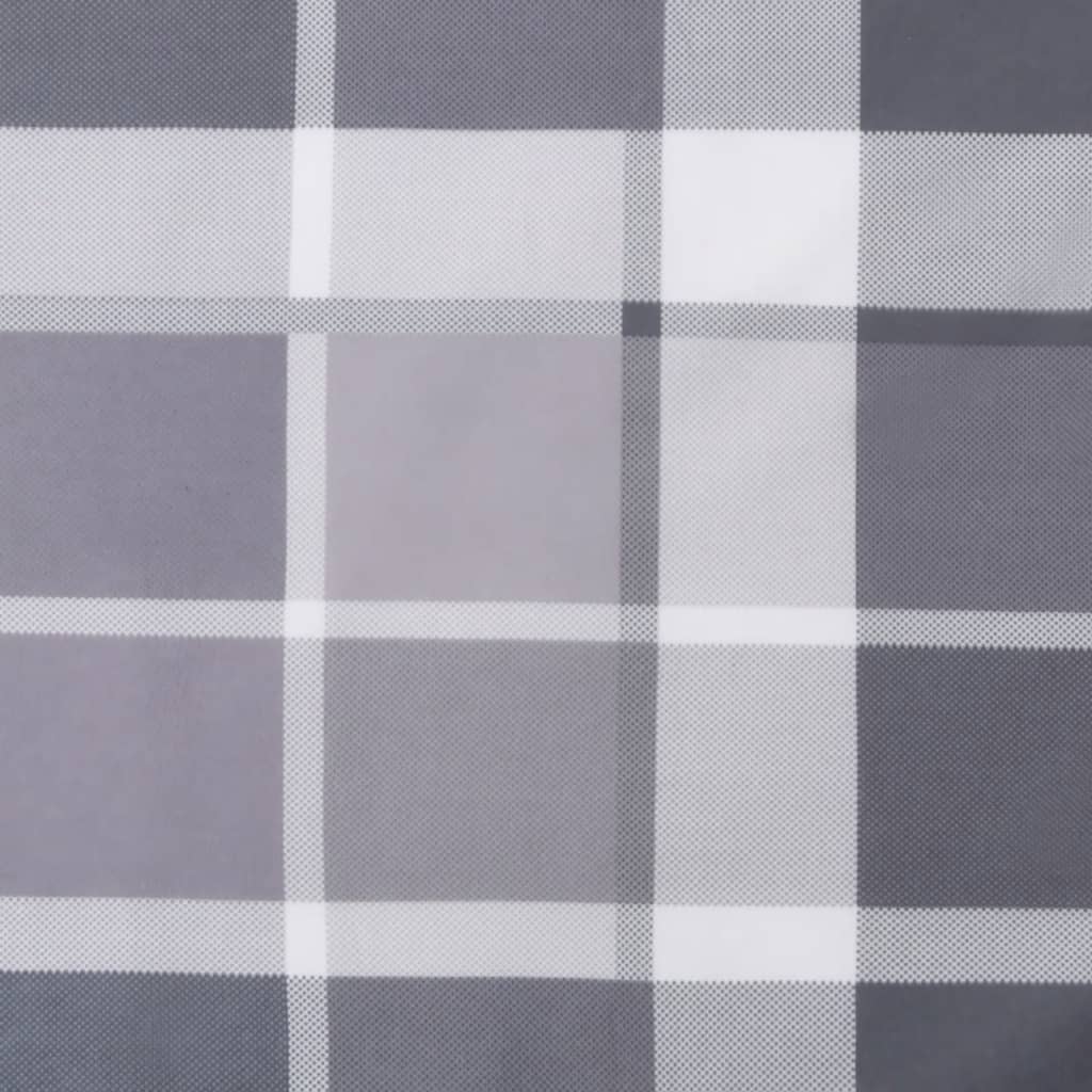Pallet Cushion Grey Check Pattern 120x80x12 cm Fabric