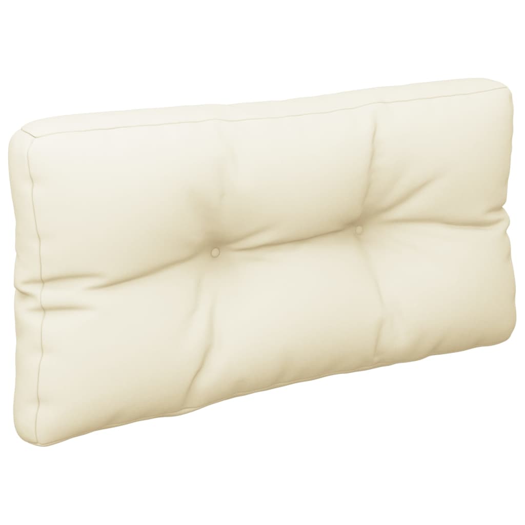 Pallet Cushion Cream 80x40x12 cm Fabric