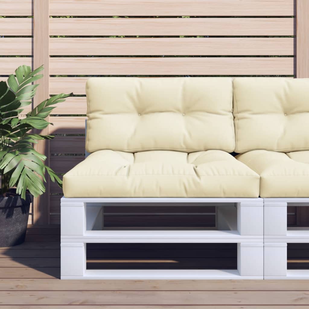 Pallet Cushion Cream 80x40x12 cm Fabric