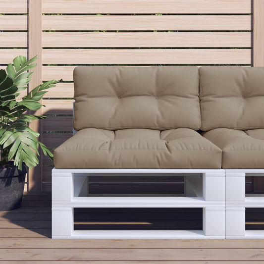 Pallet Cushion Taupe 80x40x12 cm Fabric