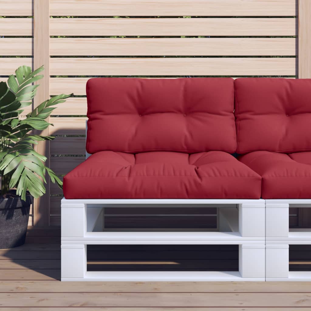 Pallet Cushion Wine Red 80x40x12 cm Fabric