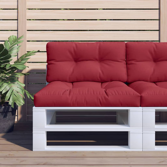 Pallet Cushion Wine Red 80x40x12 cm Fabric