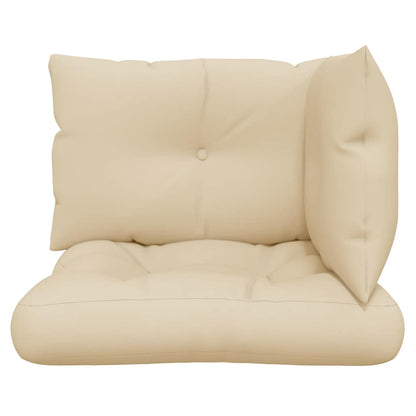 Pallet Cushions 3 pcs Beige Fabric