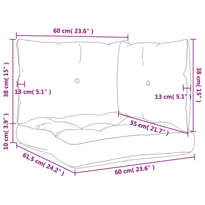 Pallet Cushions 3 pcs Beige Fabric