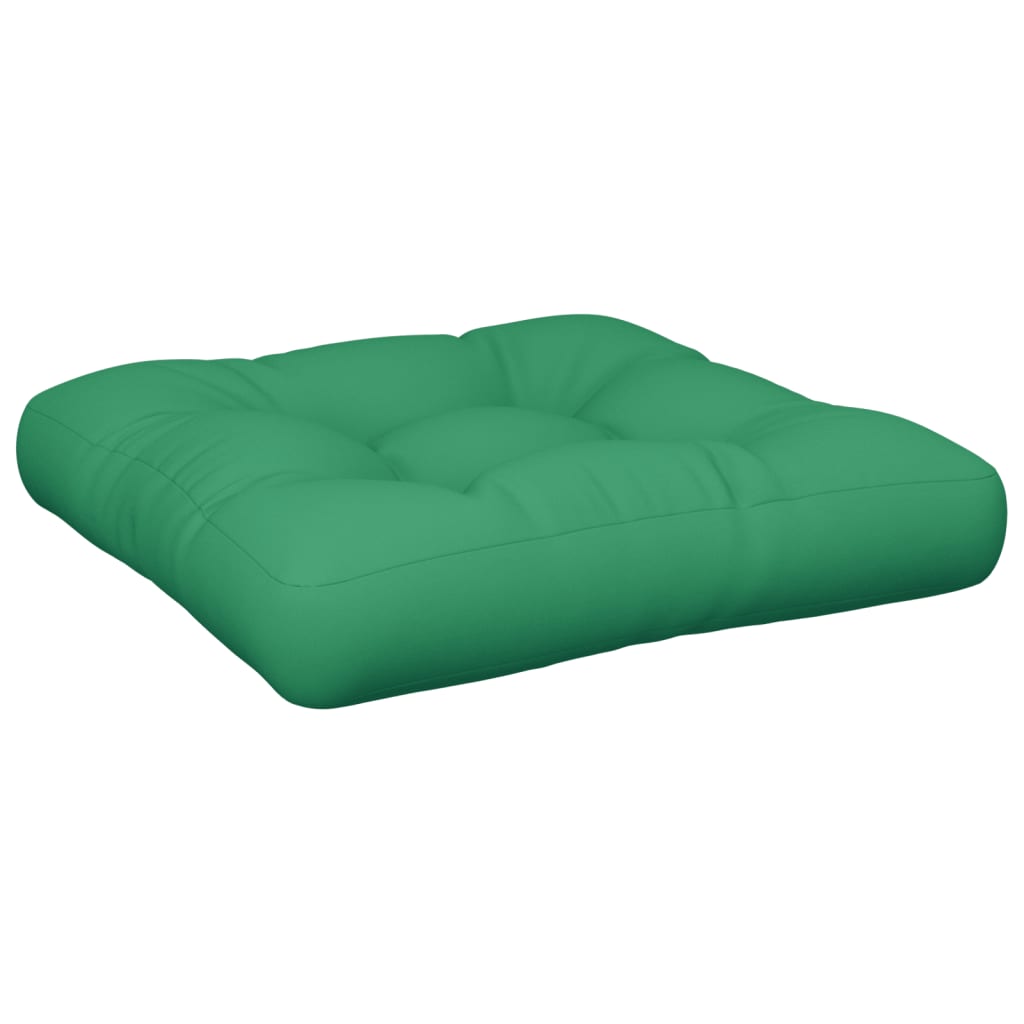 Pallet Cushion Green 58x58x10 cm Fabric