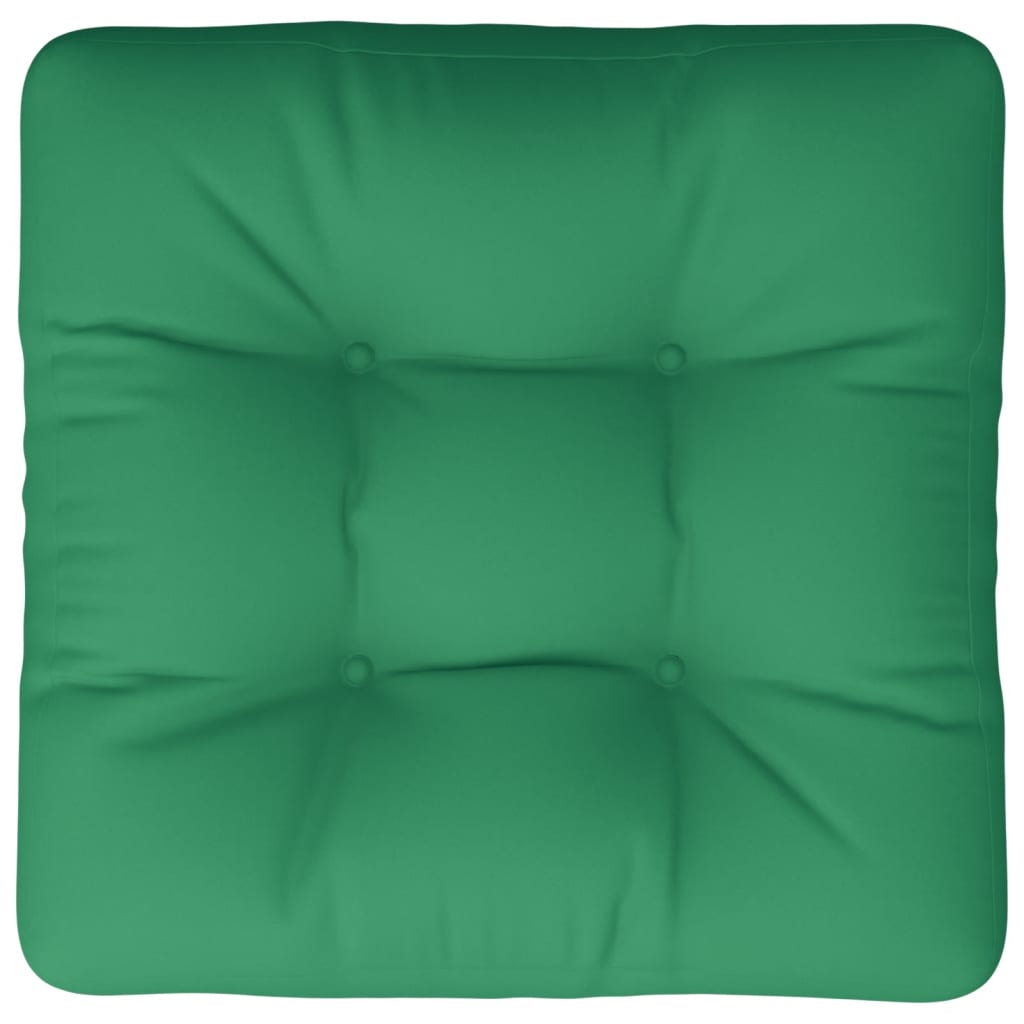 Pallet Cushion Green 58x58x10 cm Fabric