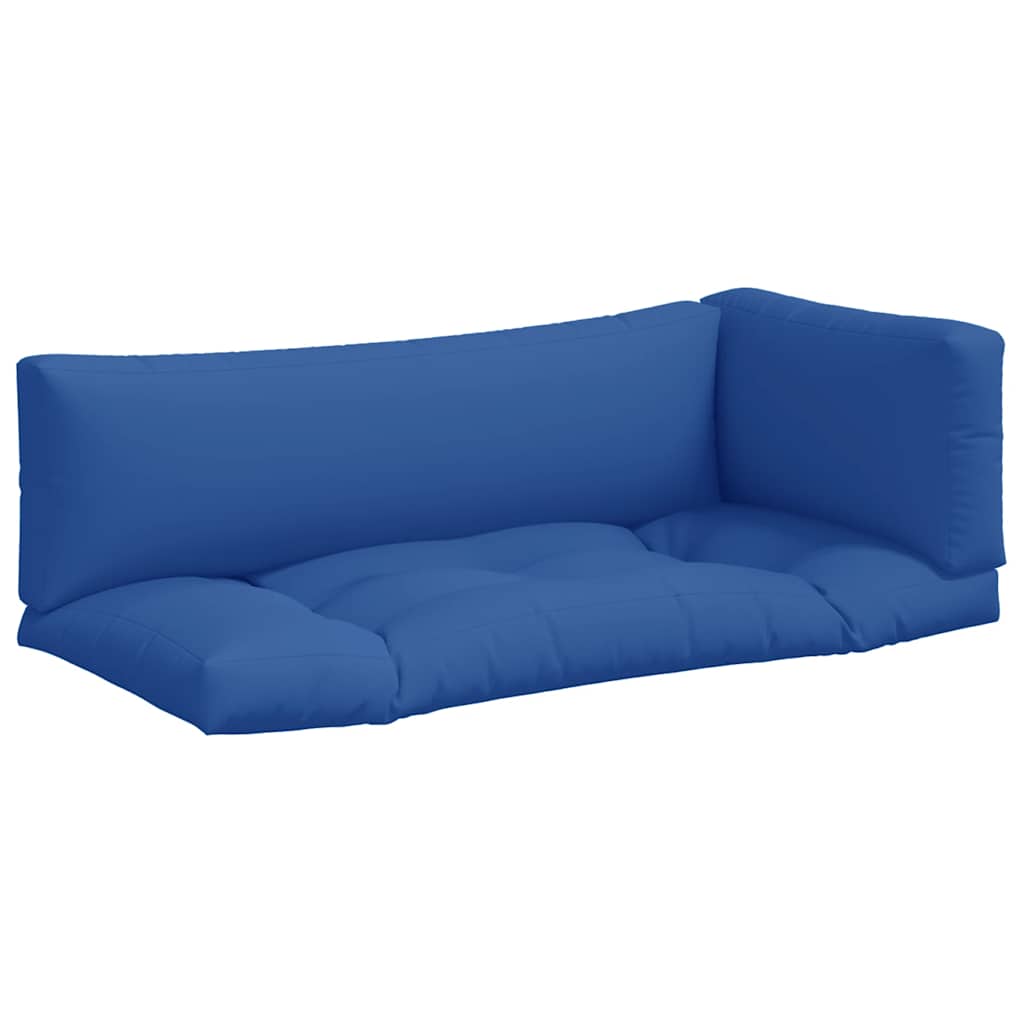Pallet Cushions 3 pcs Blue Fabric