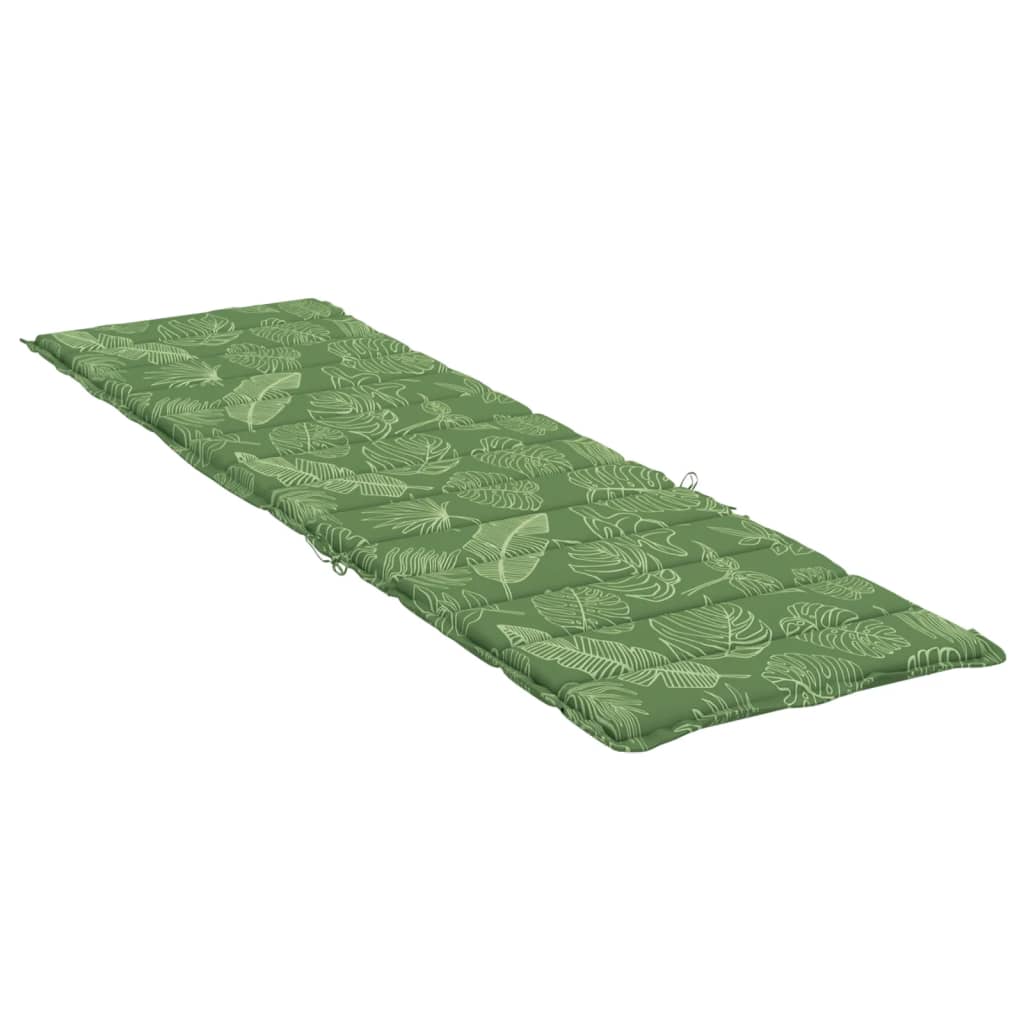 Sun Lounger Cushion Leaf Pattern Oxford Fabric