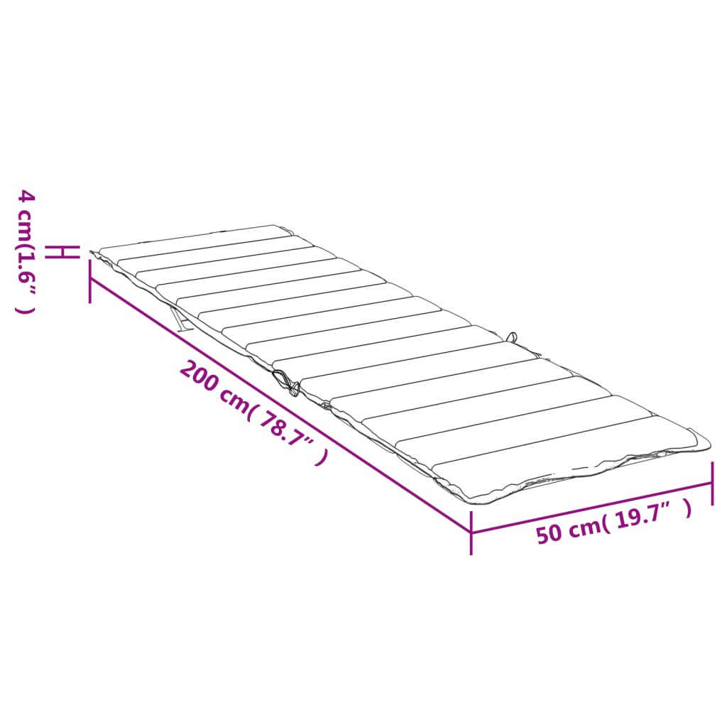Sun Lounger Cushion Pink Oxford Fabric