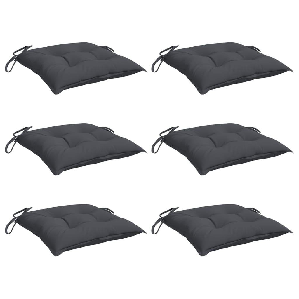 Chair Cushions 6 pcs Anthracite 15.7"x15.7"x2.8" Oxford Fabric