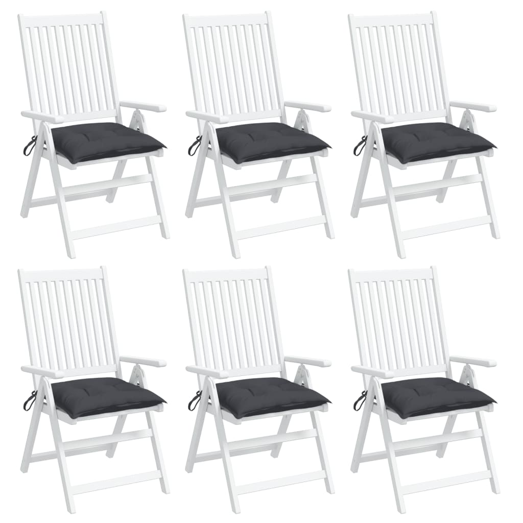 Chair Cushions 6 pcs Anthracite 15.7"x15.7"x2.8" Oxford Fabric