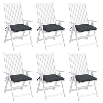 Chair Cushions 6 pcs Anthracite 15.7"x15.7"x2.8" Oxford Fabric