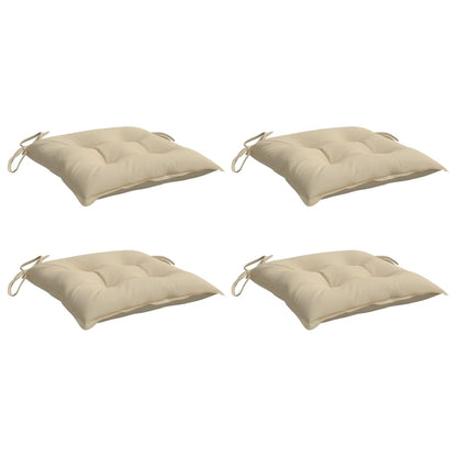 Chair Cushions 4 pcs Beige 15.7"x15.7"x2.8" Oxford Fabric
