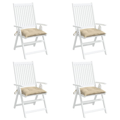 Chair Cushions 4 pcs Beige 15.7"x15.7"x2.8" Oxford Fabric