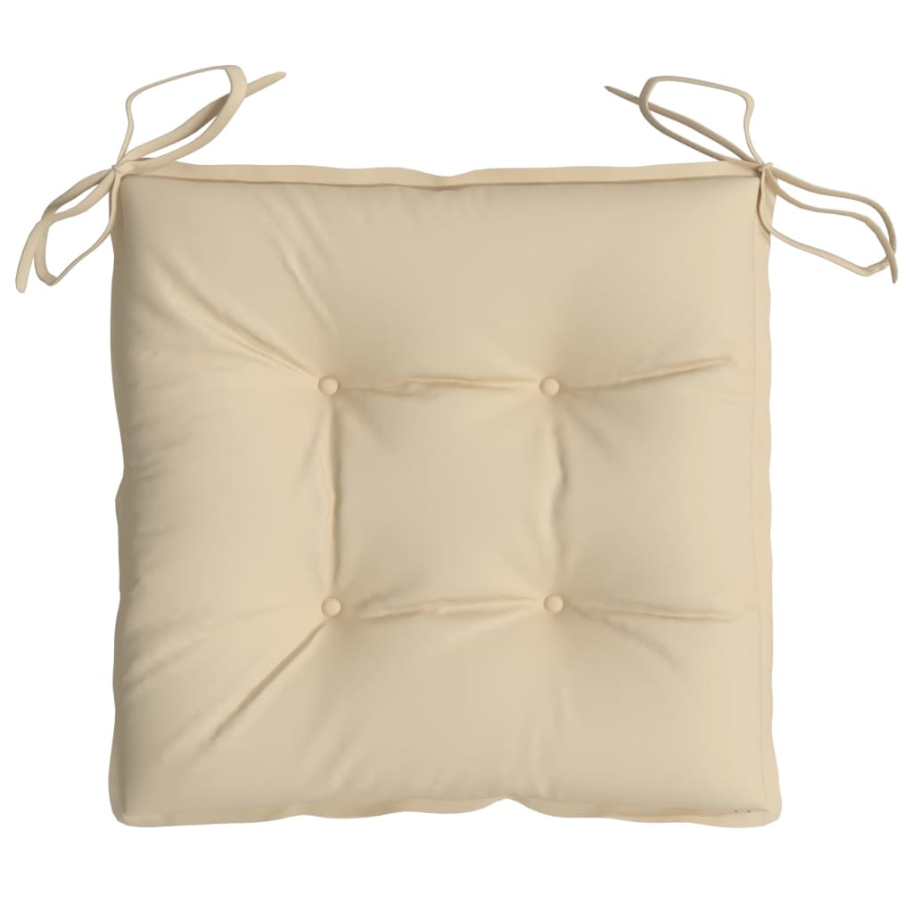 Chair Cushions 4 pcs Beige 15.7"x15.7"x2.8" Oxford Fabric
