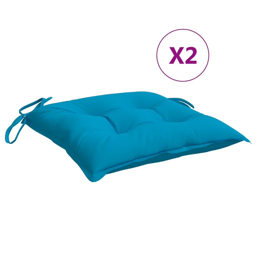 Chair Cushions 2 pcs Light Blue 15.7"x15.7"x2.8" Oxford Fabric