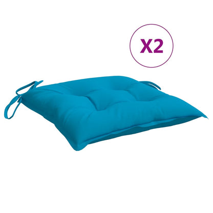 Chair Cushions 2 pcs Light Blue 15.7"x15.7"x2.8" Oxford Fabric