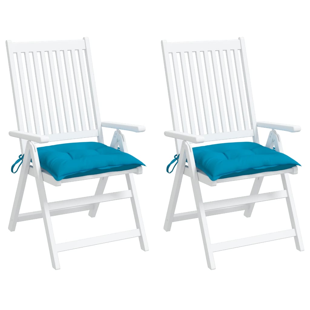 Chair Cushions 2 pcs Light Blue 15.7"x15.7"x2.8" Oxford Fabric