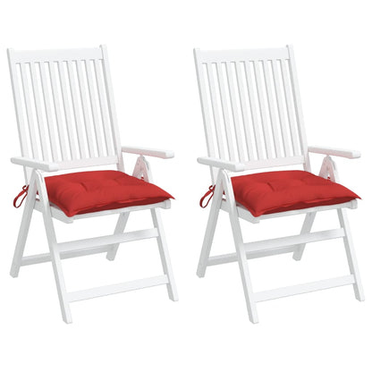 Chair Cushions 2 pcs Red 15.7"x15.7"x2.8" Oxford Fabric