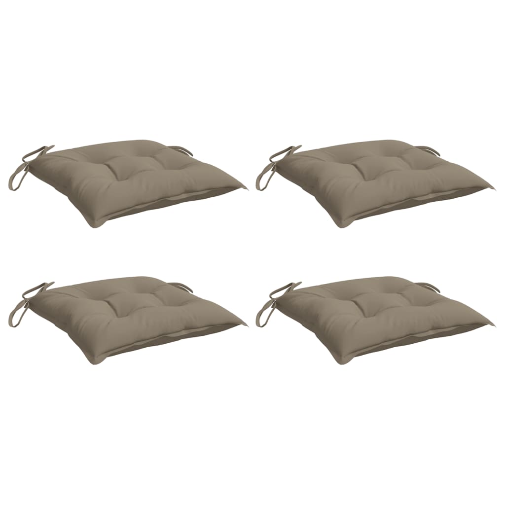 Chair Cushions 4 pcs Taupe 15.7"x15.7"x2.8" Oxford Fabric