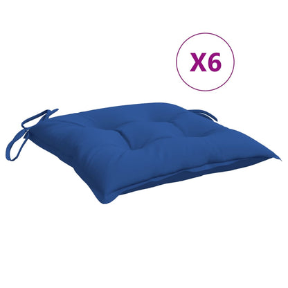 Chair Cushions 6 pcs Blue 15.7"x15.7"x2.8" Oxford Fabric