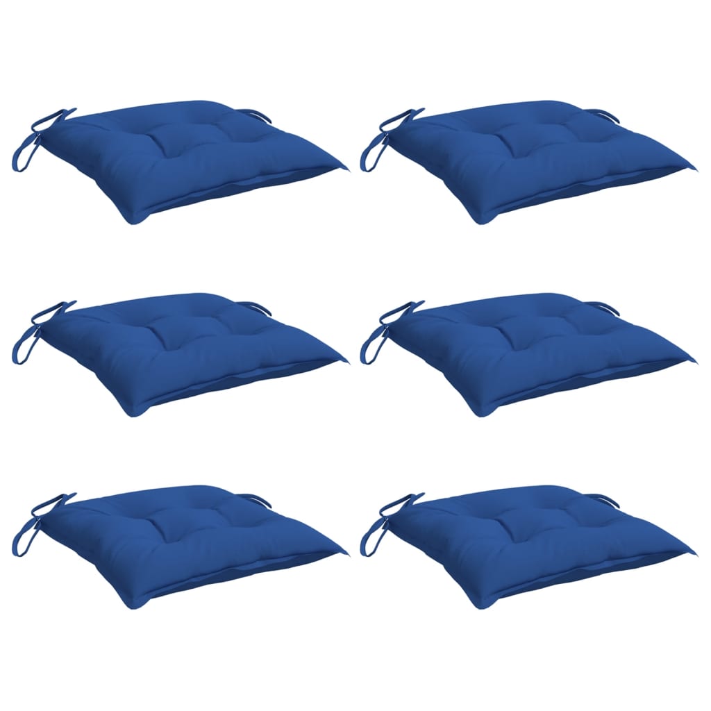 Chair Cushions 6 pcs Blue 15.7"x15.7"x2.8" Oxford Fabric