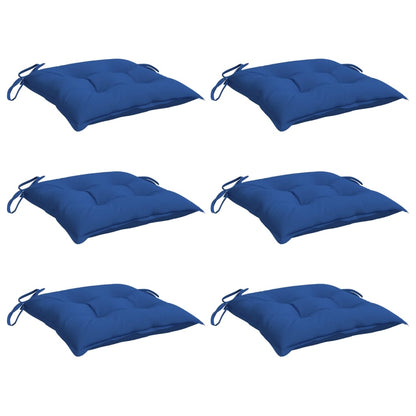 Chair Cushions 6 pcs Blue 15.7"x15.7"x2.8" Oxford Fabric