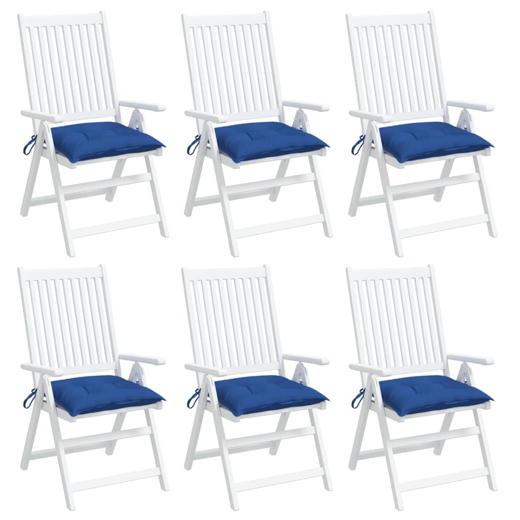Chair Cushions 6 pcs Blue 15.7"x15.7"x2.8" Oxford Fabric