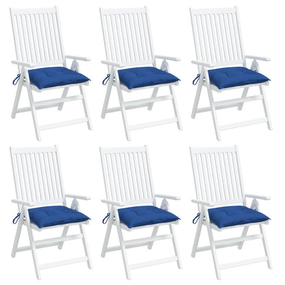 Chair Cushions 6 pcs Blue 15.7"x15.7"x2.8" Oxford Fabric