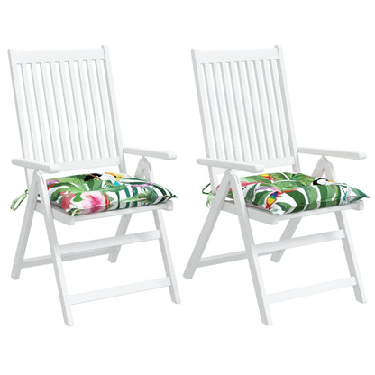 Chair Cushions 2 pcs Multicolour 40x40x7 cm Fabric