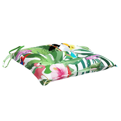Chair Cushions 2 pcs Multicolour 40x40x7 cm Fabric