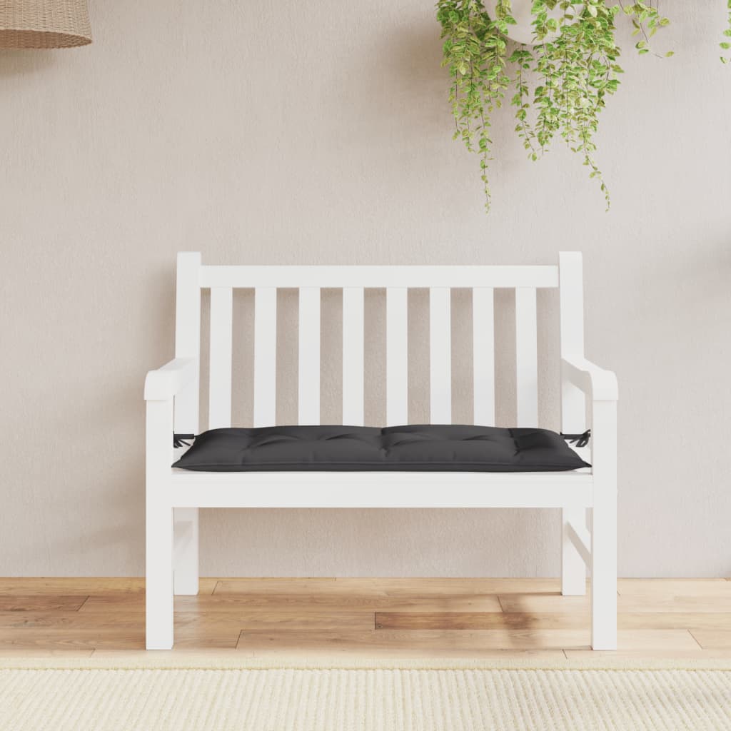 Garden Bench Cushion Black 39.4"x19.7"x2.8" Oxford Fabric