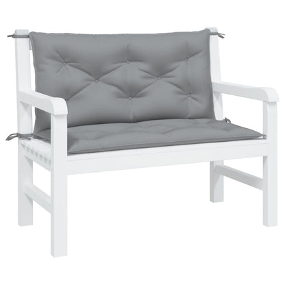 Garden Bench Cushions 2pcs Gray 39.4"x19.7"x2.8" Oxford Fabric