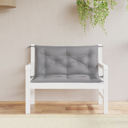 Garden Bench Cushions 2pcs Gray 39.4"x19.7"x2.8" Oxford Fabric