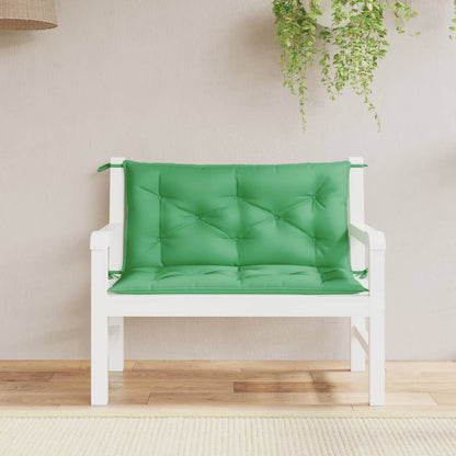 Garden Bench Cushions 2pcs Green 39.4"x19.7"x2.8" Oxford Fabric