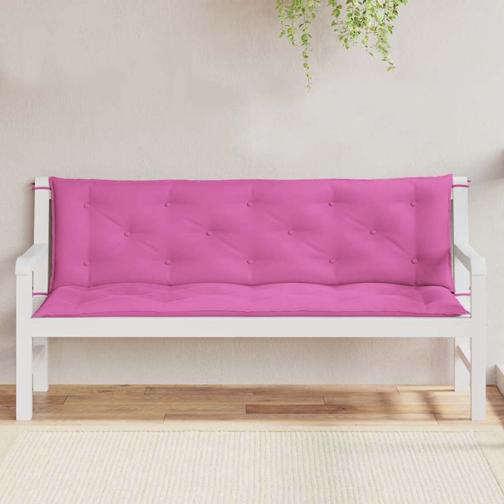 Garden Bench Cushions 2pcs Pink 59.1"x19.7"x2.8" Fabric