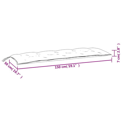 Garden Bench Cushions 2pcs Pink 59.1"x19.7"x2.8" Fabric