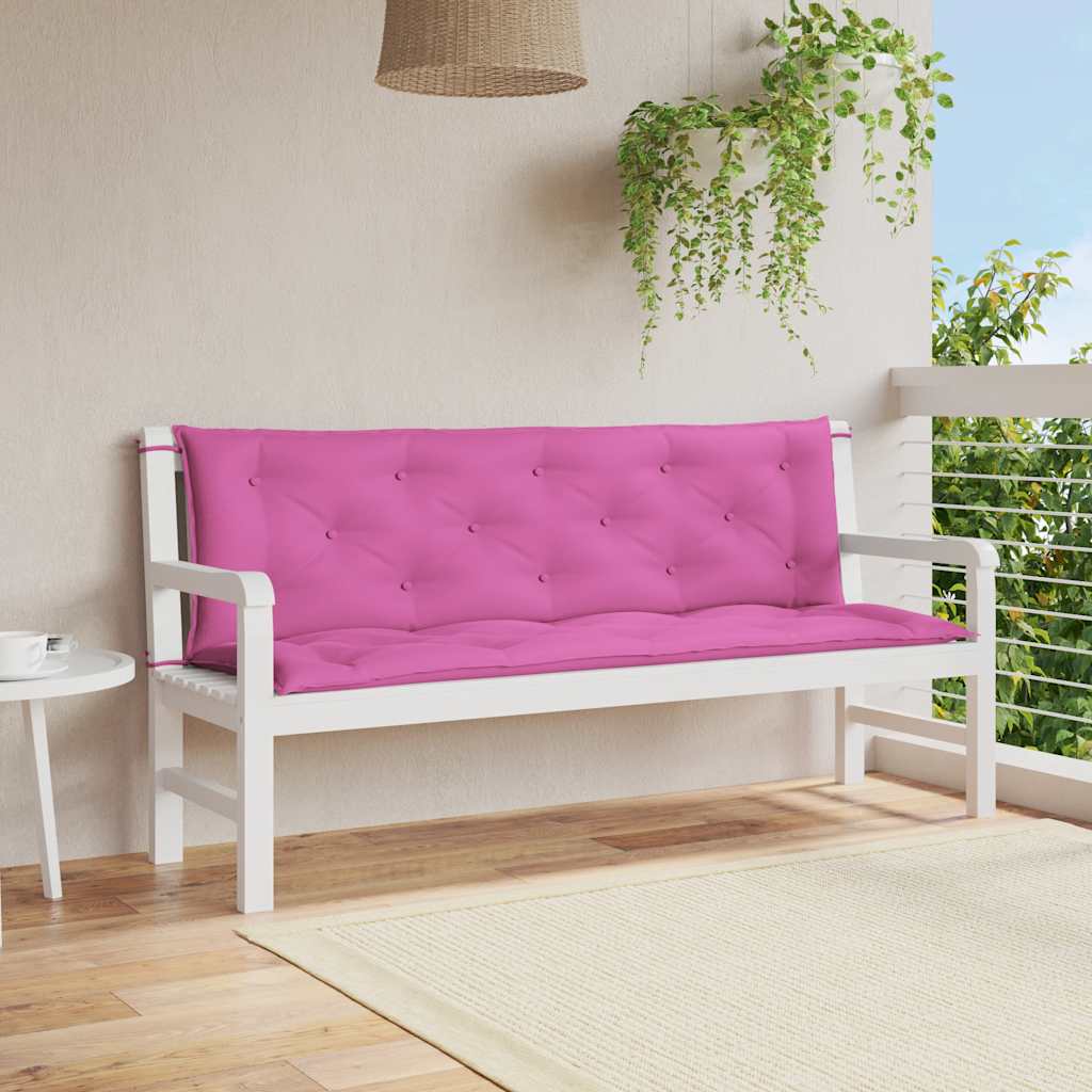 Garden Bench Cushions 2pcs Pink 59.1"x19.7"x2.8" Fabric
