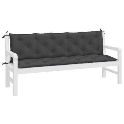 Garden Bench Cushions 2pcs Anthracite 70.9"x19.7"x2.8" Oxford Fabric