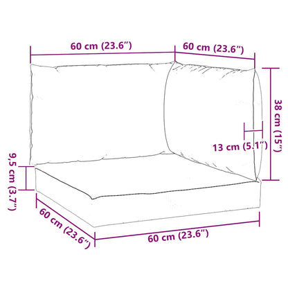 Pallet Cushions 3 pcs Red Oxford Fabric